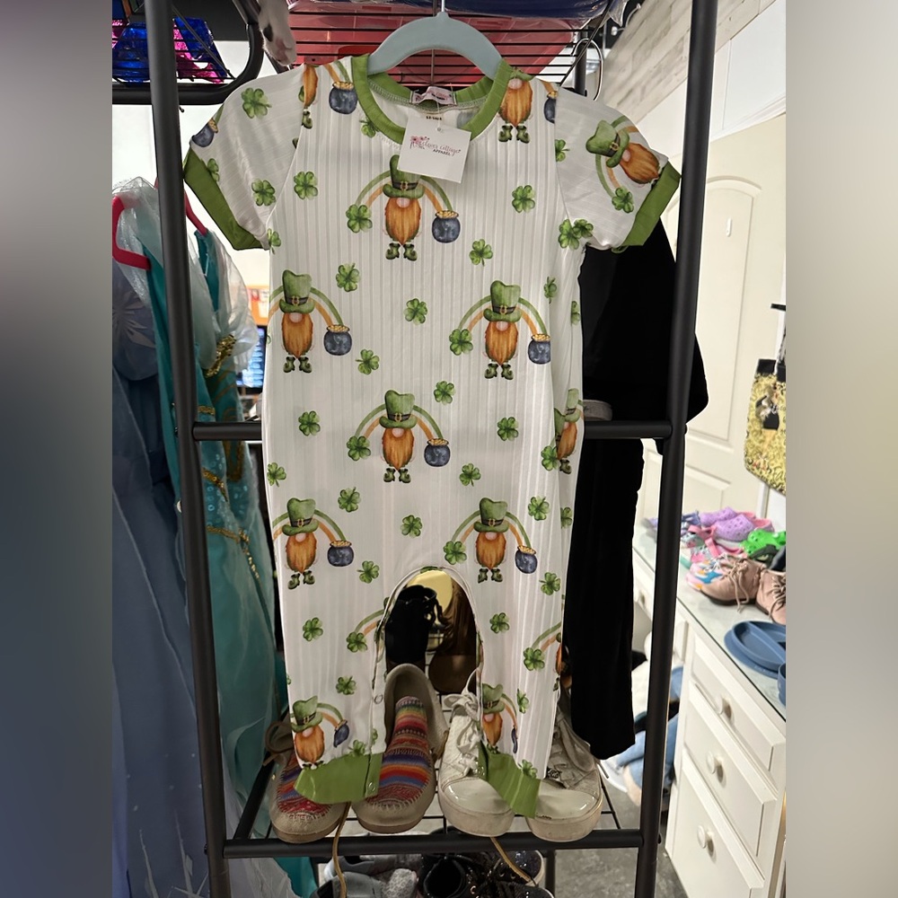 Green Frog Print Kids Bodysuit